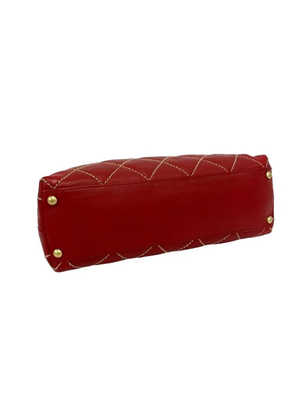 Chanel CC Logo Wild Stitch Lambskin Handbag